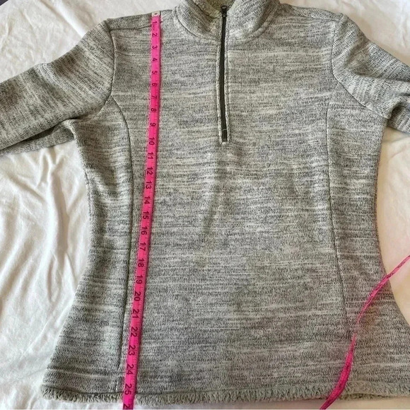 KUHL Alaska 1/2 Zip Jacket Light Gray Cozy Winter Sweater Fleece Women’s - Picture 10 of 10